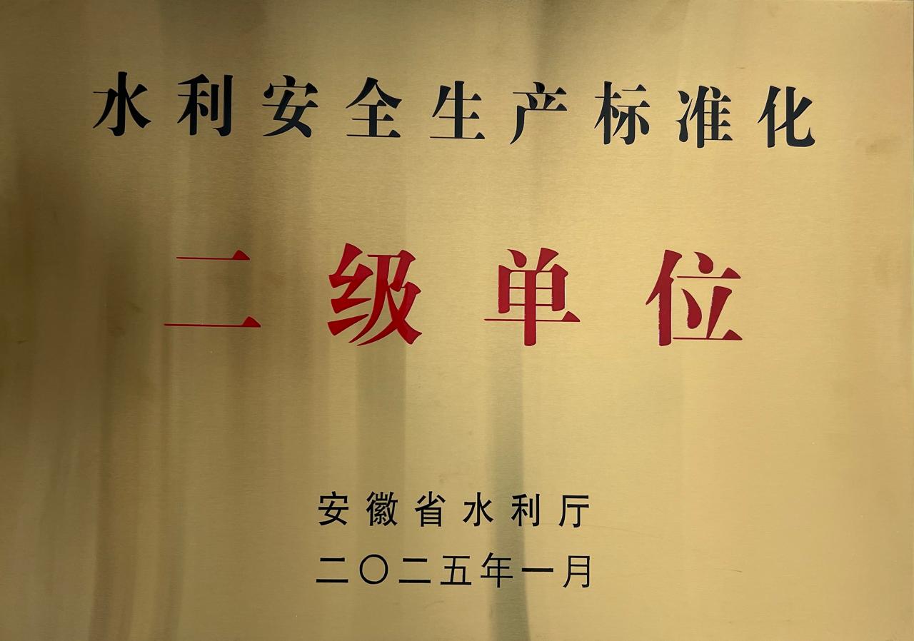 水利安全生產(chǎn)標(biāo)準化二級單位